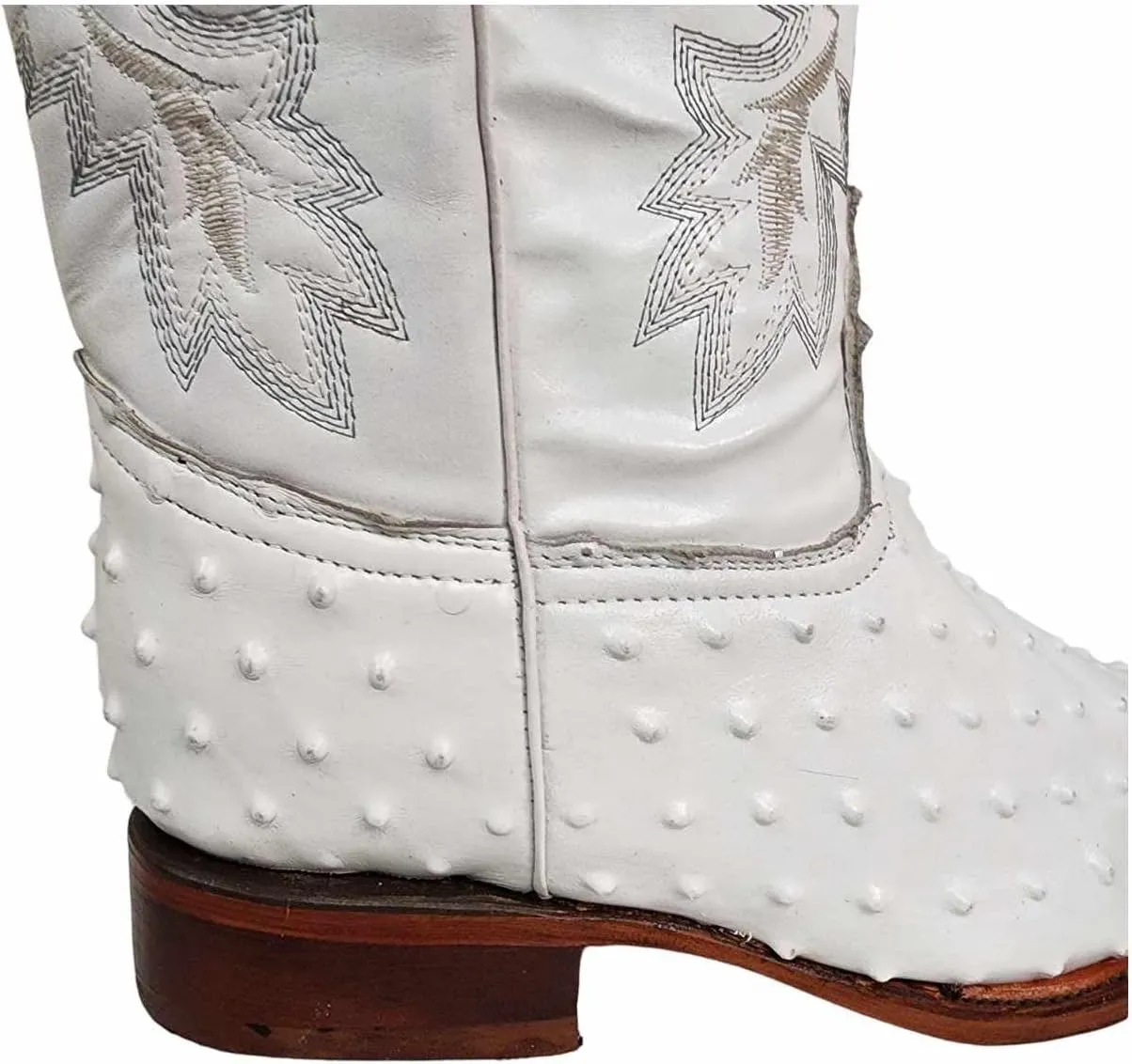 Dona Michi Men Cowboy boot's Leather Ostrich Print Back Cut 2x Toe Westerm Handcrafted Luxury Boots