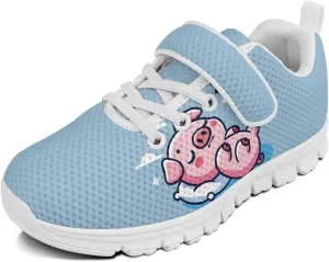Doojoayie Little Girl Tennis Shoes School Sneakers for Girls Hook and Loop Footwear