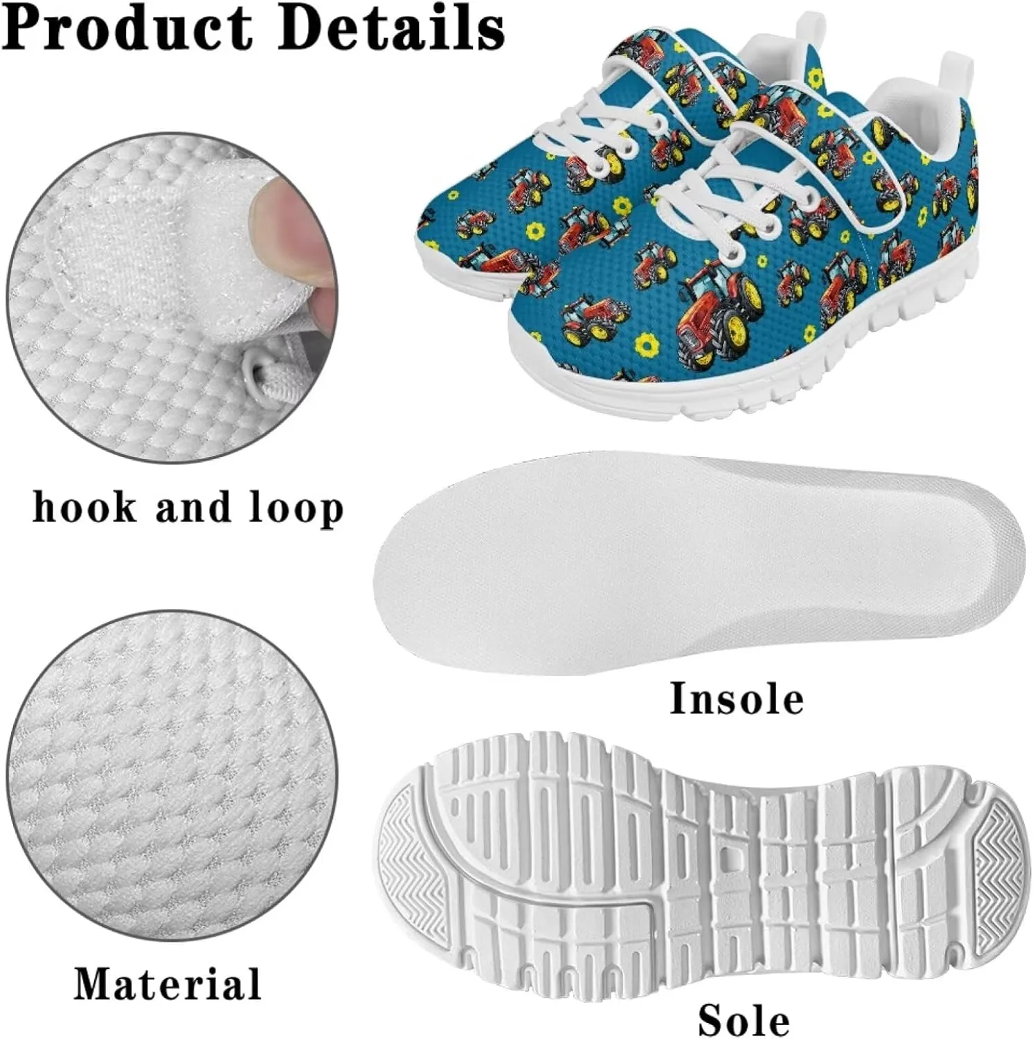 Doojoayie Little Kids Slip On Shoes Rubber Sneakers for Boys Outdoo Tennis Shoes