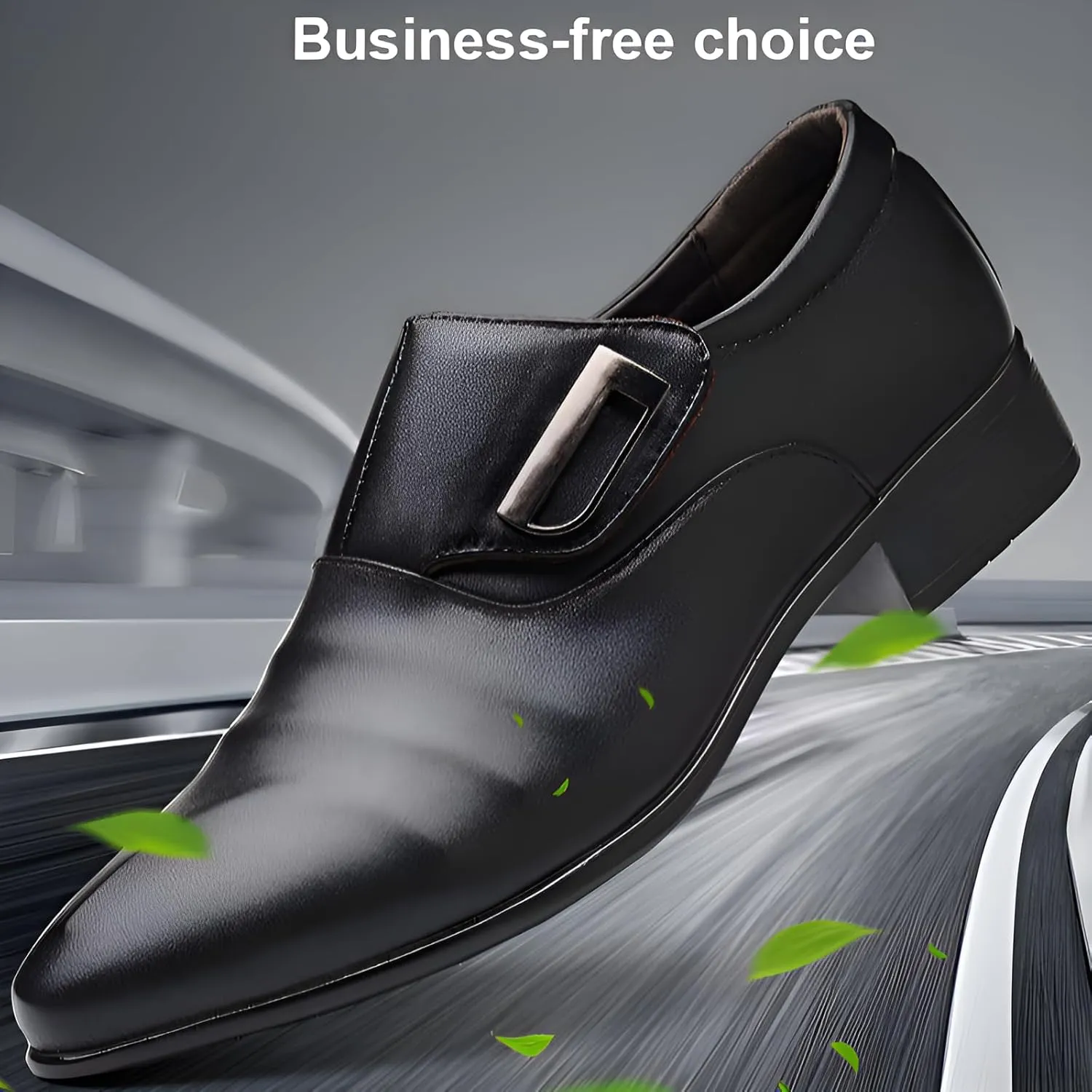 Ellniges]Versatile Men's Pointed Toe Loafers, Stylish & Breathable for Business & Casual Settings【Men's Leather Dress Shoes】