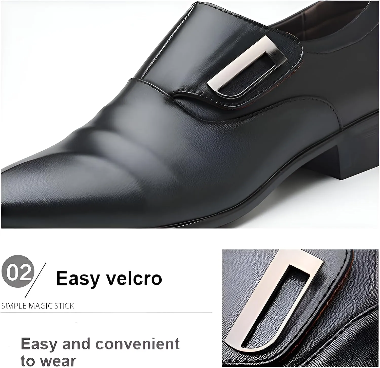 Ellniges]Versatile Men's Pointed Toe Loafers, Stylish & Breathable for Business & Casual Settings【Men's Leather Dress Shoes】
