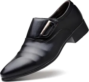 Ellniges]Versatile Men's Pointed Toe Loafers, Stylish & Breathable for Business & Casual Settings【Men's Leather Dress Shoes】