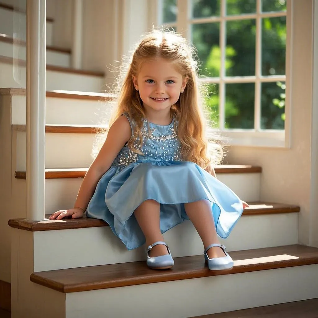 ESTINE Mary Jane Flats for Toddler Girls Little Kids Glittery Dress Princess Wedding Ballet Shoes