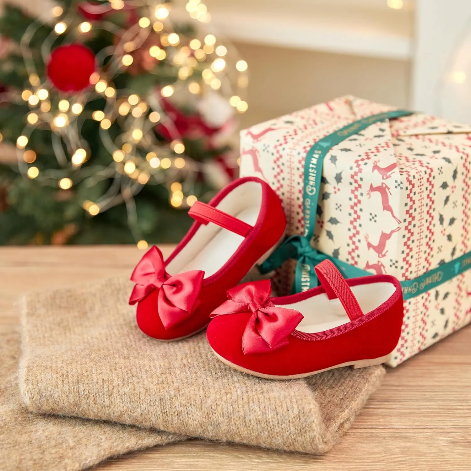 ESTINE Mary Jane Flats for Toddler Girls Little Kids Glittery Dress Princess Wedding Ballet Shoes