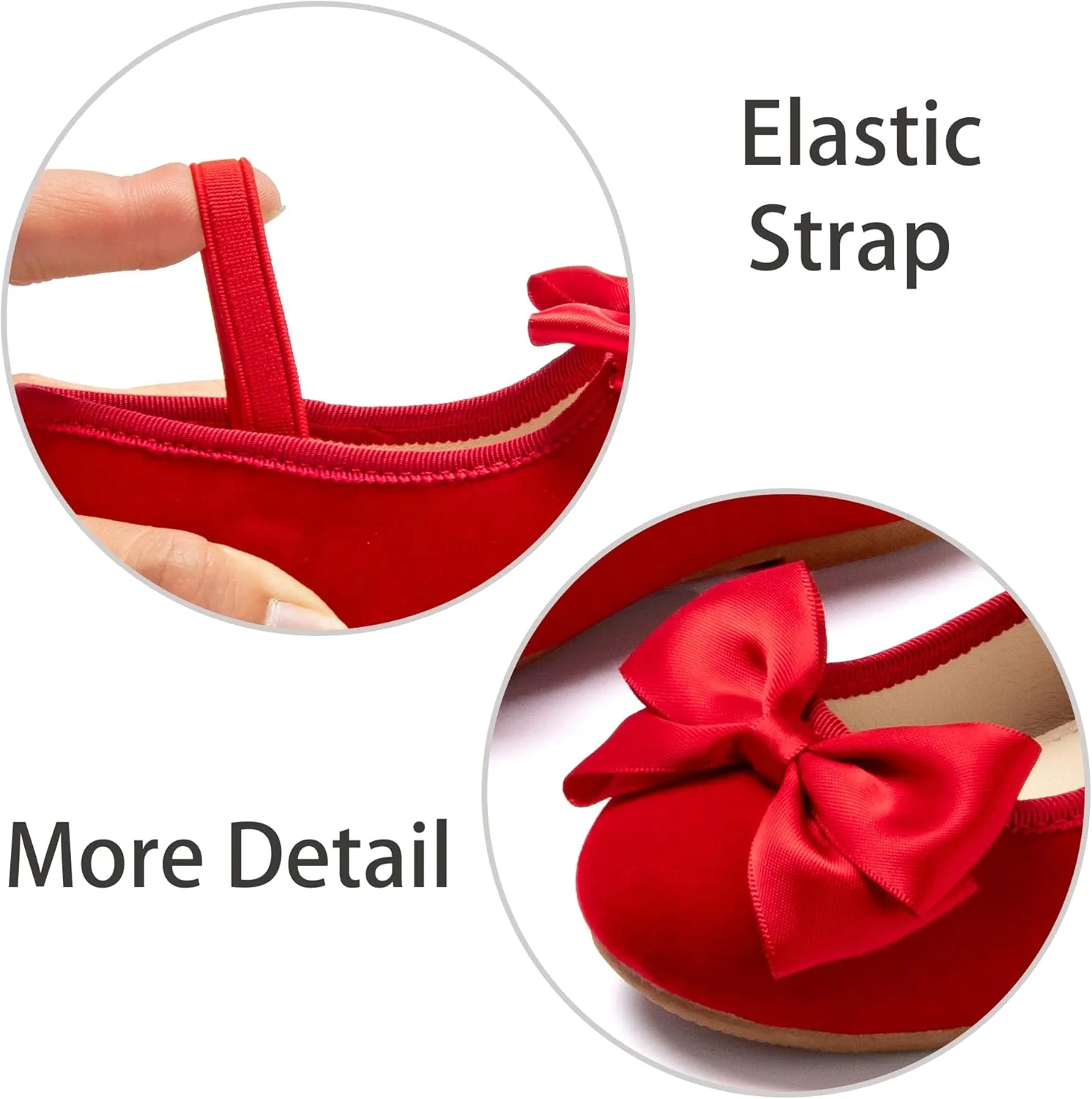 ESTINE Mary Jane Flats for Toddler Girls Little Kids Glittery Dress Princess Wedding Ballet Shoes