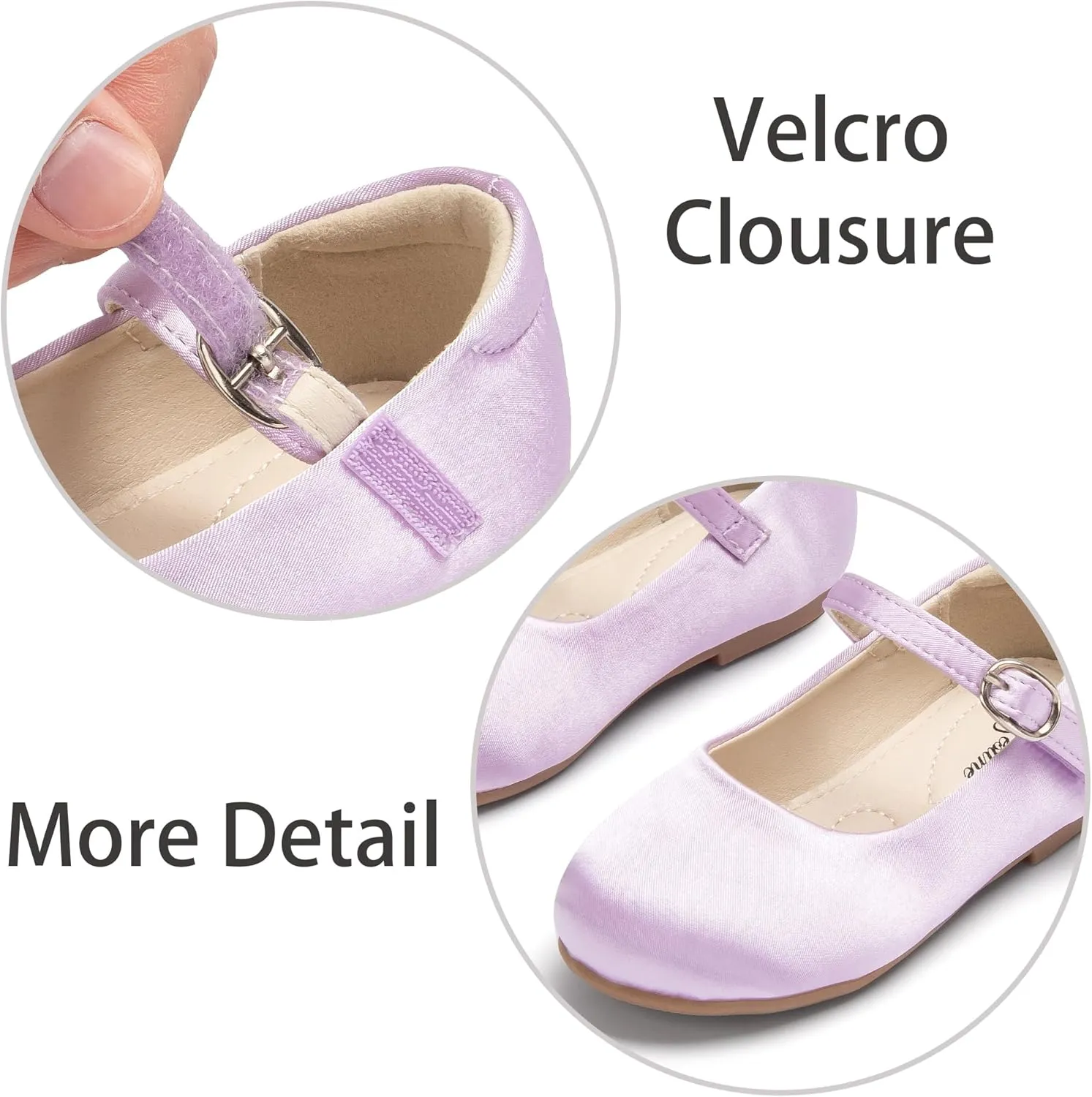 ESTINE Mary Jane Flats for Toddler Girls Little Kids Glittery Dress Princess Wedding Ballet Shoes