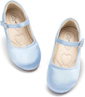 ESTINE Mary Jane Flats for Toddler Girls Little Kids Glittery Dress Princess Wedding Ballet Shoes