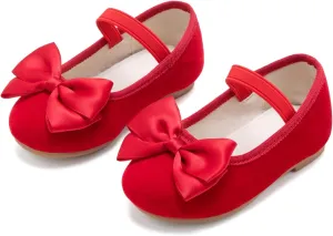 ESTINE Mary Jane Flats for Toddler Girls Little Kids Glittery Dress Princess Wedding Ballet Shoes