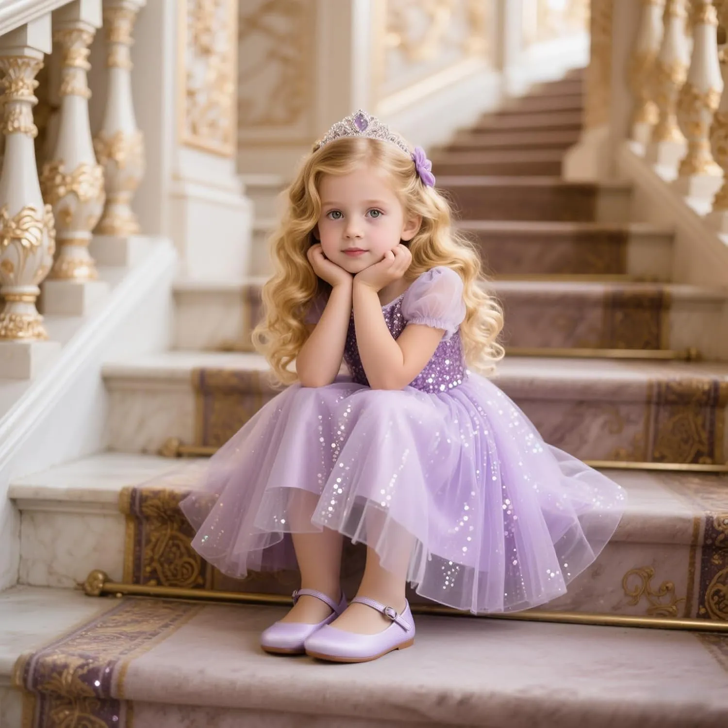 ESTINE Mary Jane Flats for Toddler Girls Little Kids Glittery Dress Princess Wedding Ballet Shoes