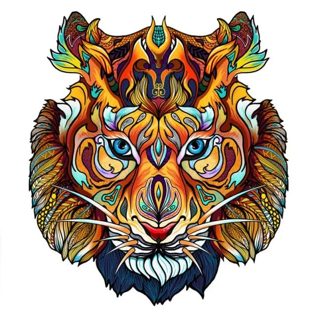 Ethnic King Tiger 3D Wood Jigsaw Puzzle