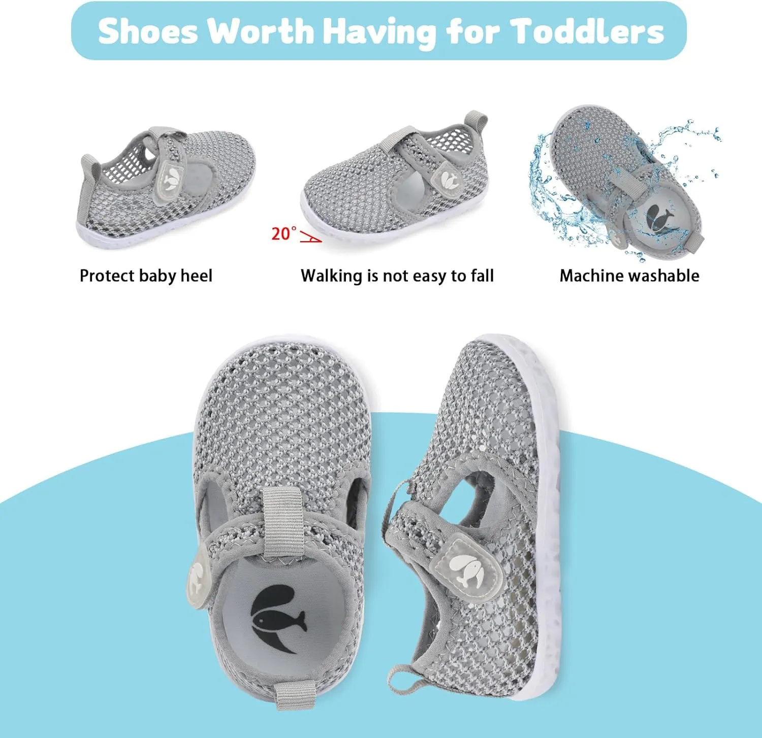 FEETCITY Boys Girls Water Shoes Kids Aqua Socks Quick Dry Barefoot for Beach Swimming Pool