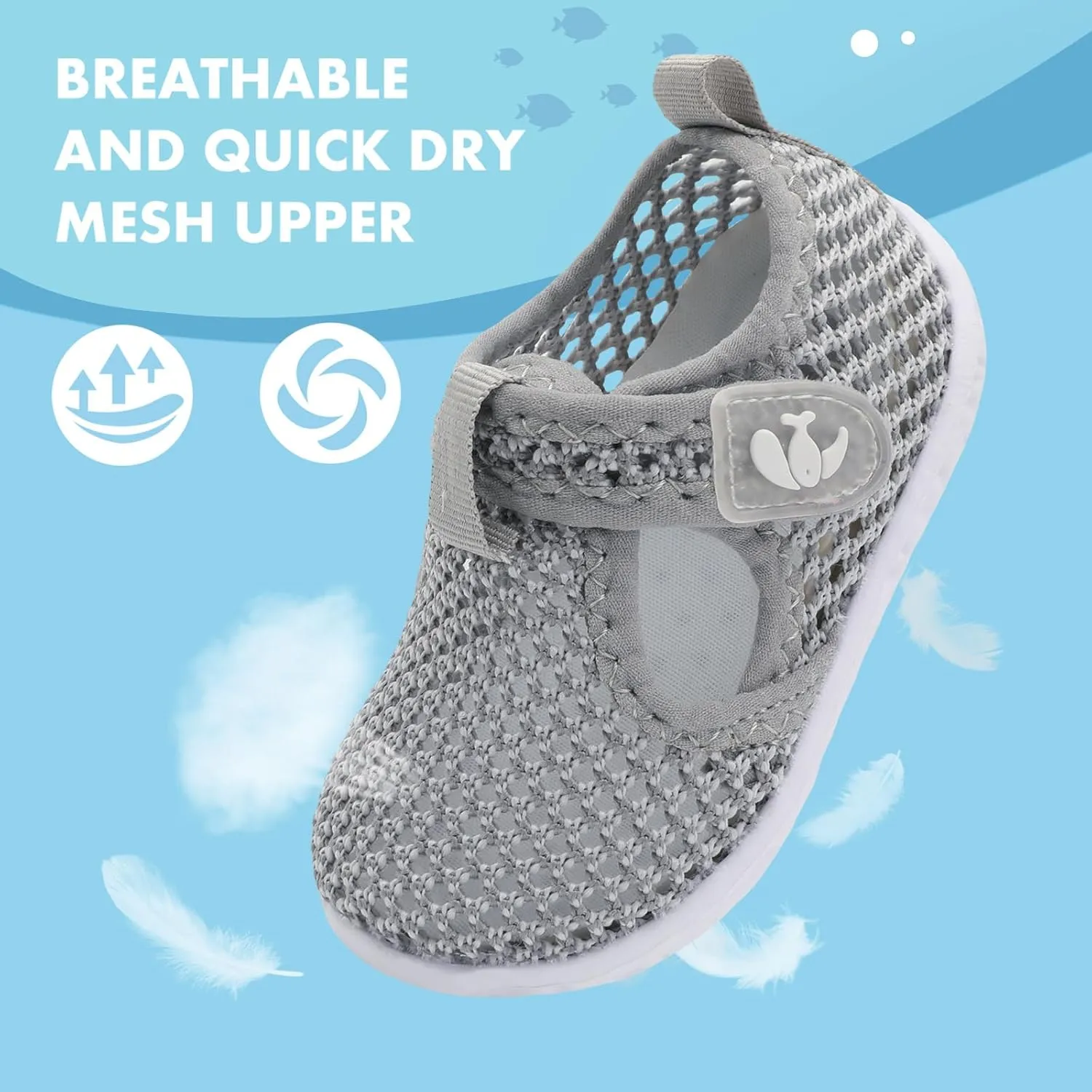 FEETCITY Boys Girls Water Shoes Kids Aqua Socks Quick Dry Barefoot for Beach Swimming Pool