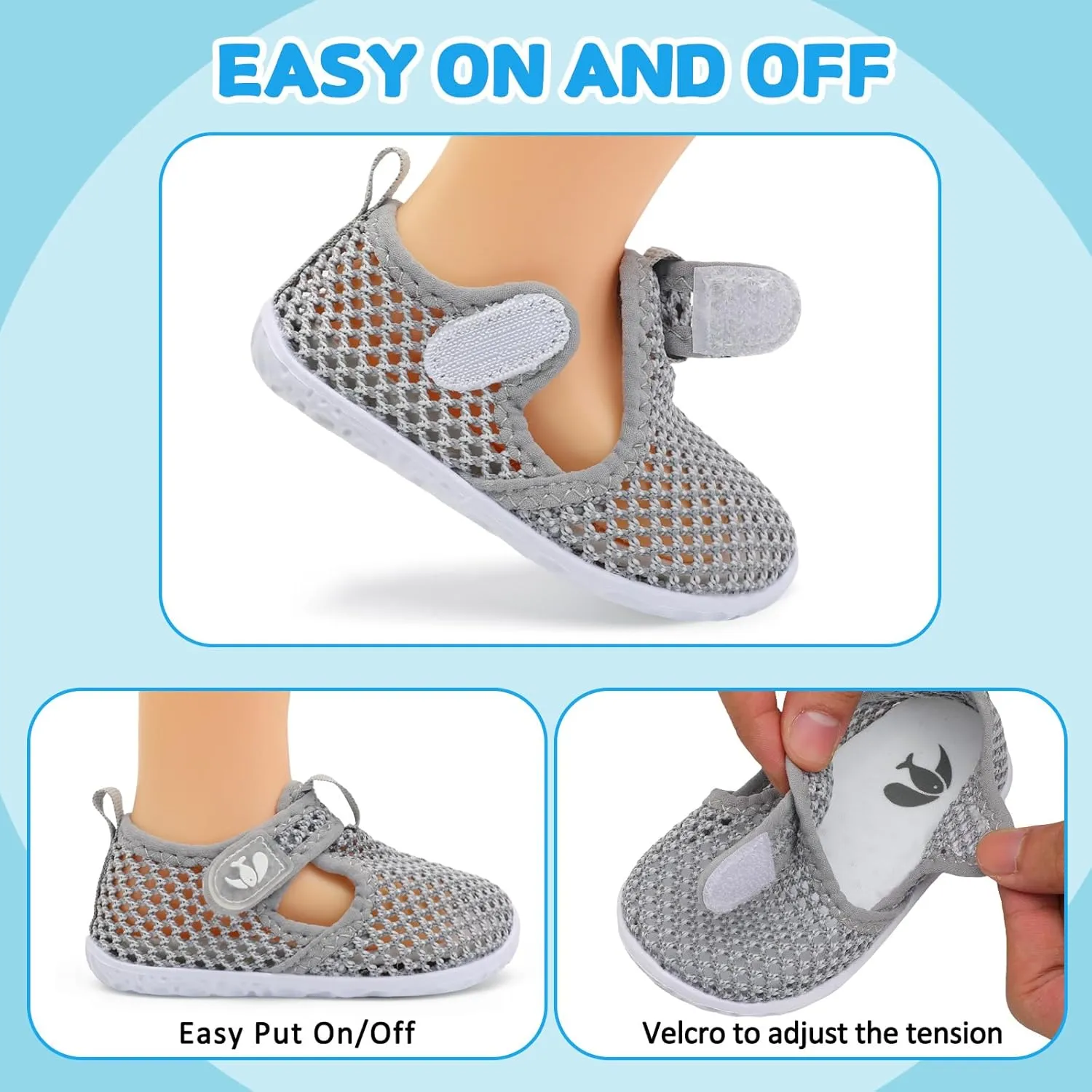 FEETCITY Boys Girls Water Shoes Kids Aqua Socks Quick Dry Barefoot for Beach Swimming Pool