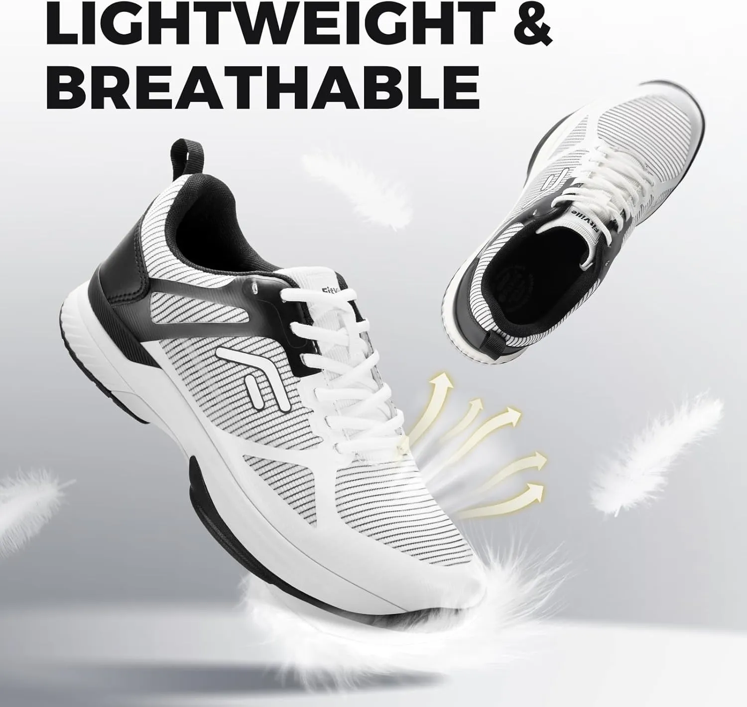 FitVille Extra Wide Pickleball Shoes for Men, All Court Tennis Sneakers Shoes with Arch Support