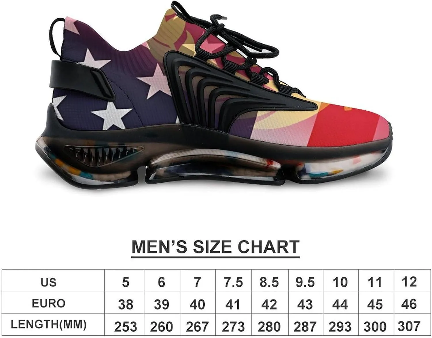 Flag of Eritrea and U.S. Flag Men's Tennis Shoes Fashion Athletic Sneakers for Sport Walking Running Workout