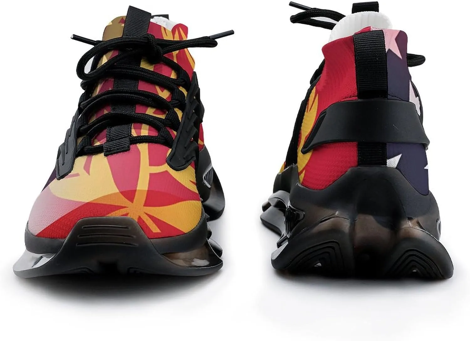 Flag of Eritrea and U.S. Flag Men's Tennis Shoes Fashion Athletic Sneakers for Sport Walking Running Workout