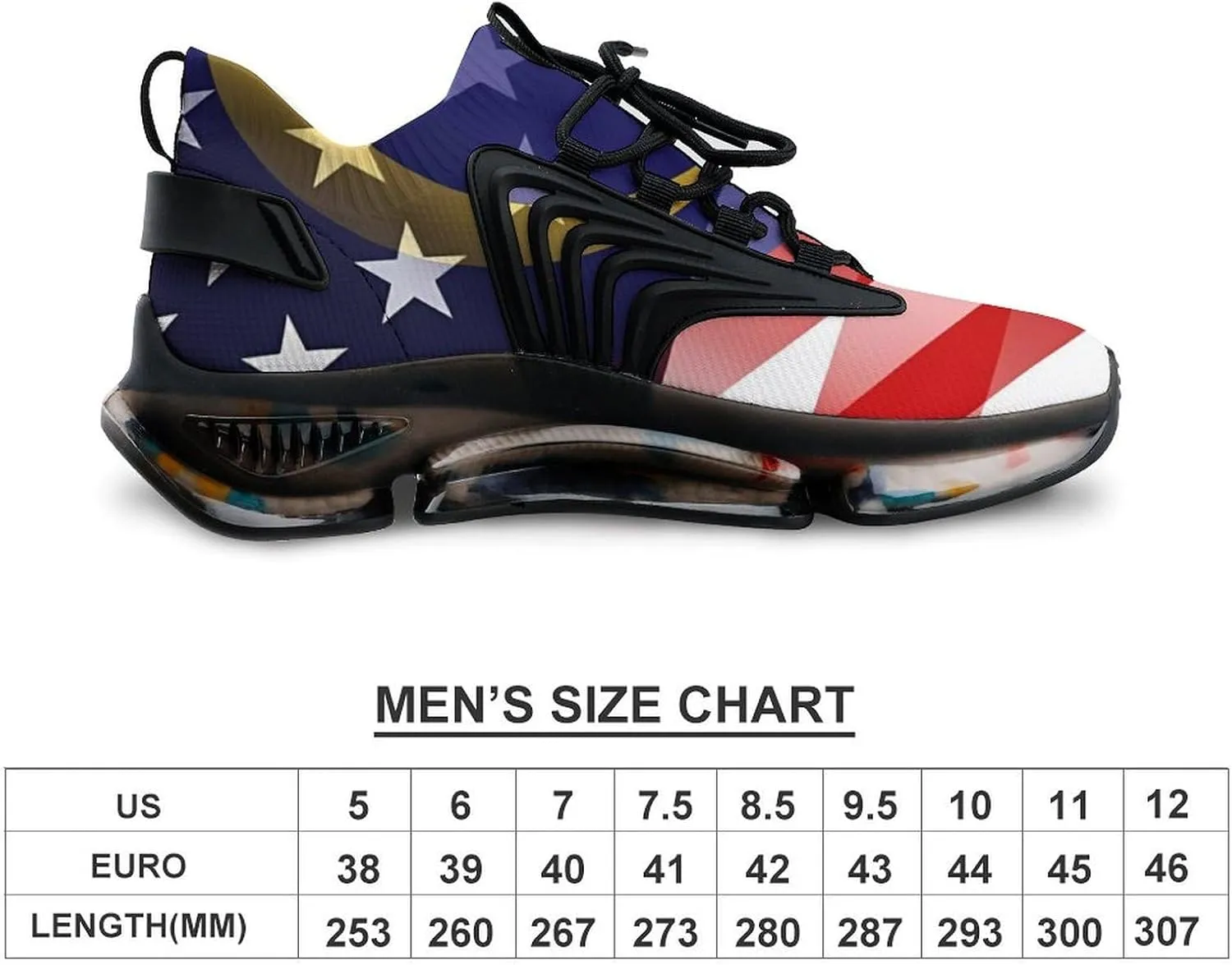 Flag of Malaysia and U.S. Men's Tennis Shoes Fashion Athletic Sneakers for Sport Walking Running Workout