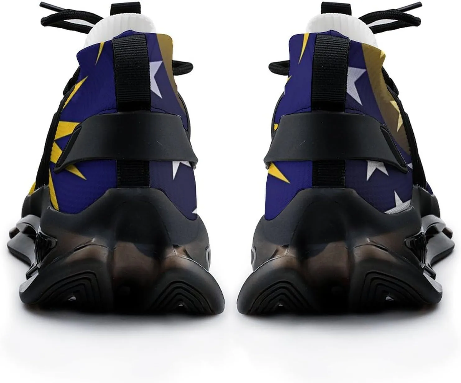 Flag of Malaysia and U.S. Men's Tennis Shoes Fashion Athletic Sneakers for Sport Walking Running Workout