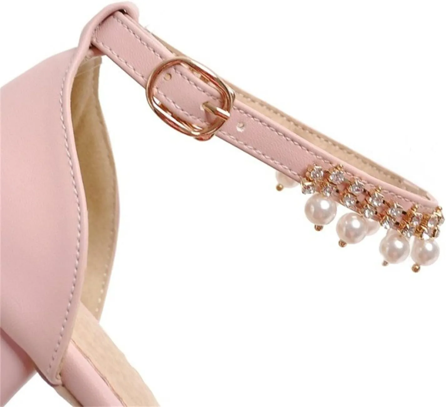 Flower Girls Dress Shoes Kids Closed Toe Chunky High Heels Mary Jane Ankle Strap Wedding Party Princess Sandals