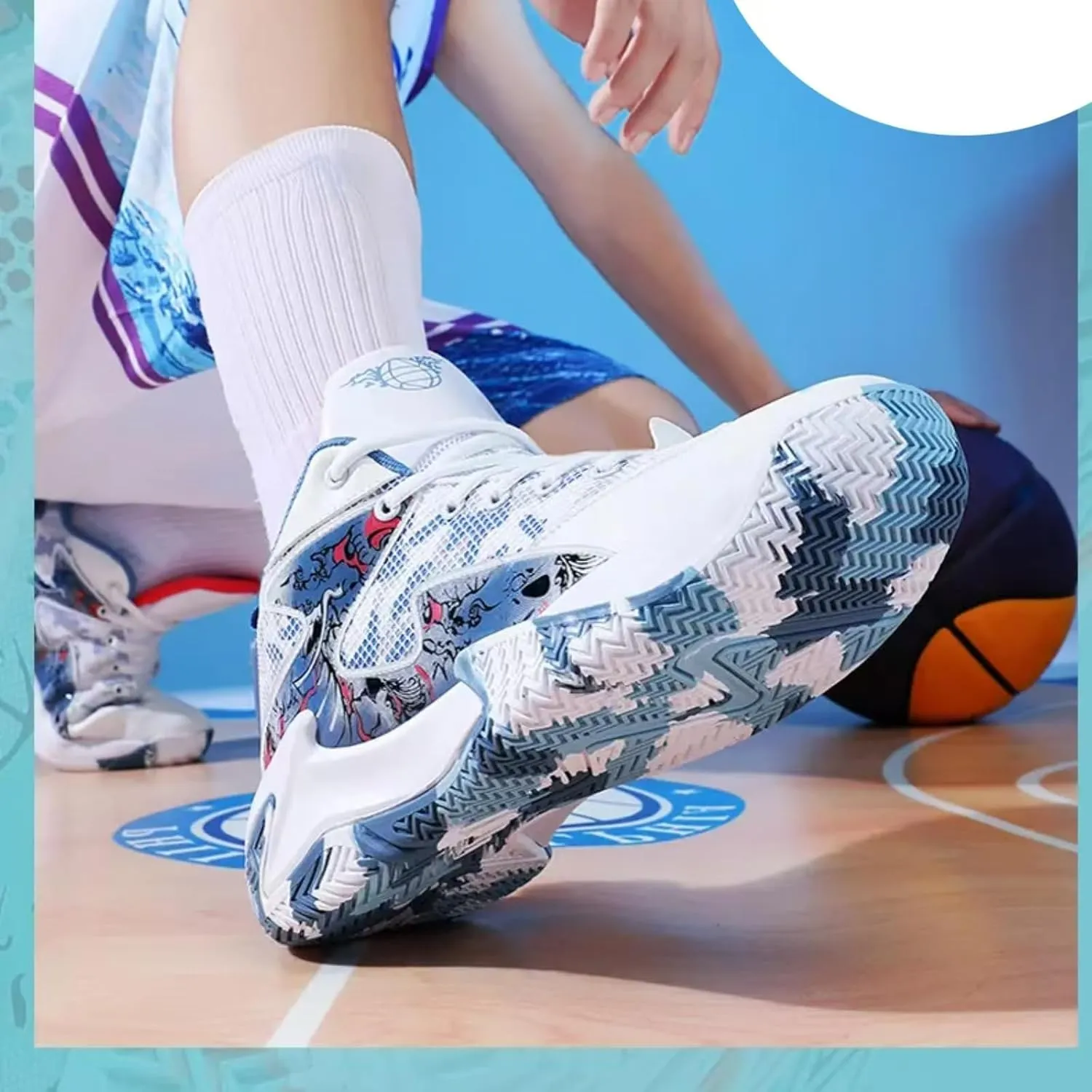 FOTN Womens Fashion High Top Lace Up Basketball Shoes Comfortable Breathable Non Slip Work Sport Athletic Running Tennis Shoes Walking Sneakers