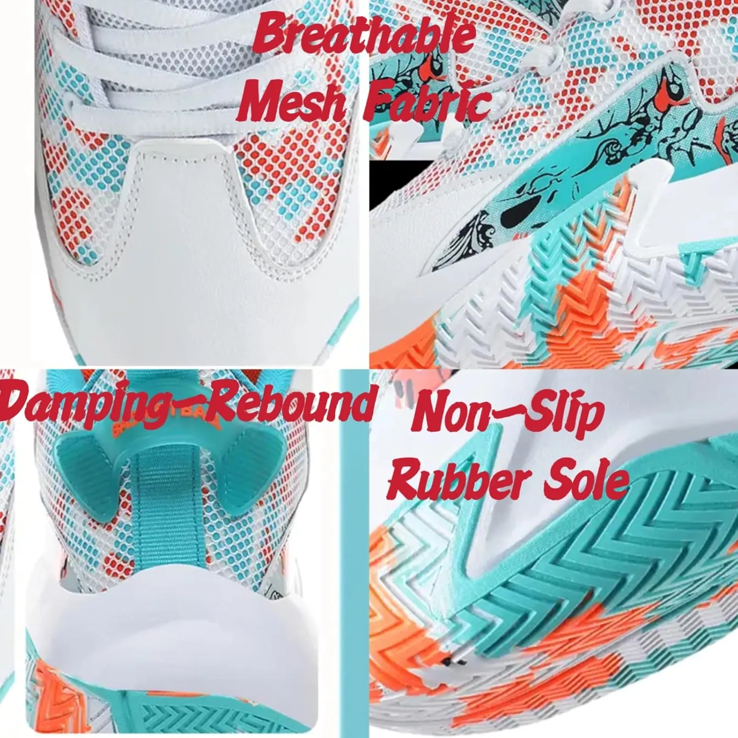 FOTN Womens Fashion High Top Lace Up Basketball Shoes Comfortable Breathable Non Slip Work Sport Athletic Running Tennis Shoes Walking Sneakers
