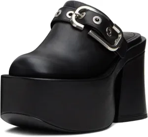 FOWT Women Platform Round Toe Mules Slip on Chunky Block High Heel Sandals Stable Club Evening Shoes Size 4-16 US