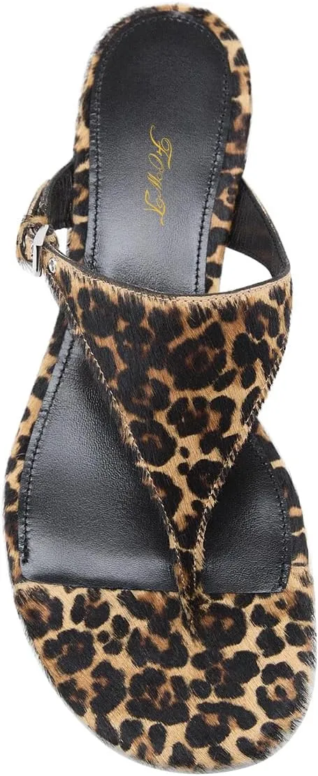 FOWT Women Split Toe Mules Kitten Low Heel Flip Flops Slip on Backless Sandals Indoor Outdoor Casual Slipper Shoes Size 4-16 US