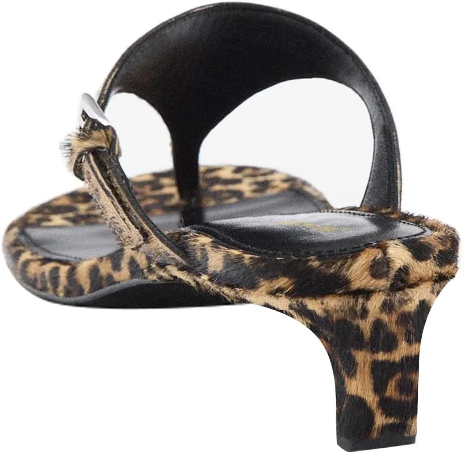 FOWT Women Split Toe Mules Kitten Low Heel Flip Flops Slip on Backless Sandals Indoor Outdoor Casual Slipper Shoes Size 4-16 US