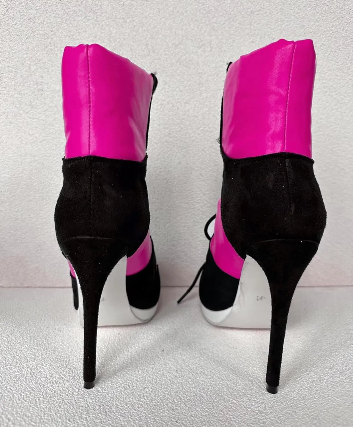 Frankie Hsu Stiletto Sport Basketball High Heeled Ankle Boots, Black Suede Classic White Sneaker Bootie, Big Size Fashion Designer Shoes For Women Men