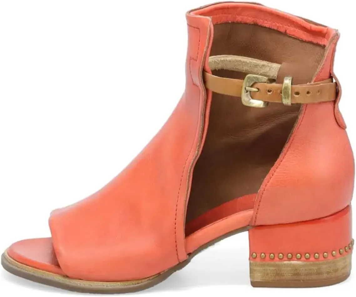 FSJ Women Peep Open Toe Sandals Boot Cut Out Buckle Ankle Bootie Comfortable Stacked Block Low Heeled Summer Sandal Shoes Size 4-15 M US