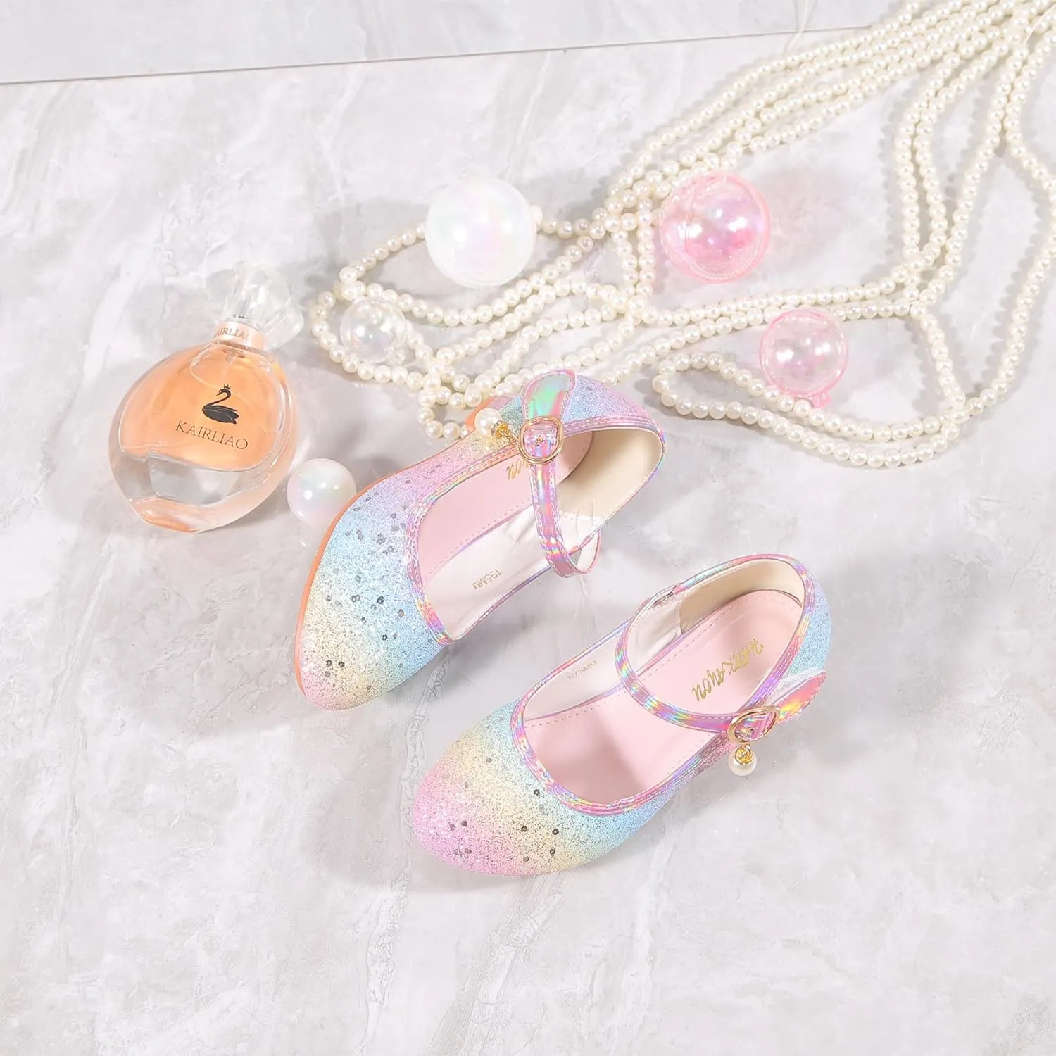 Girls Flats Sparkle Party Mary Jane Princess Dress Shoes