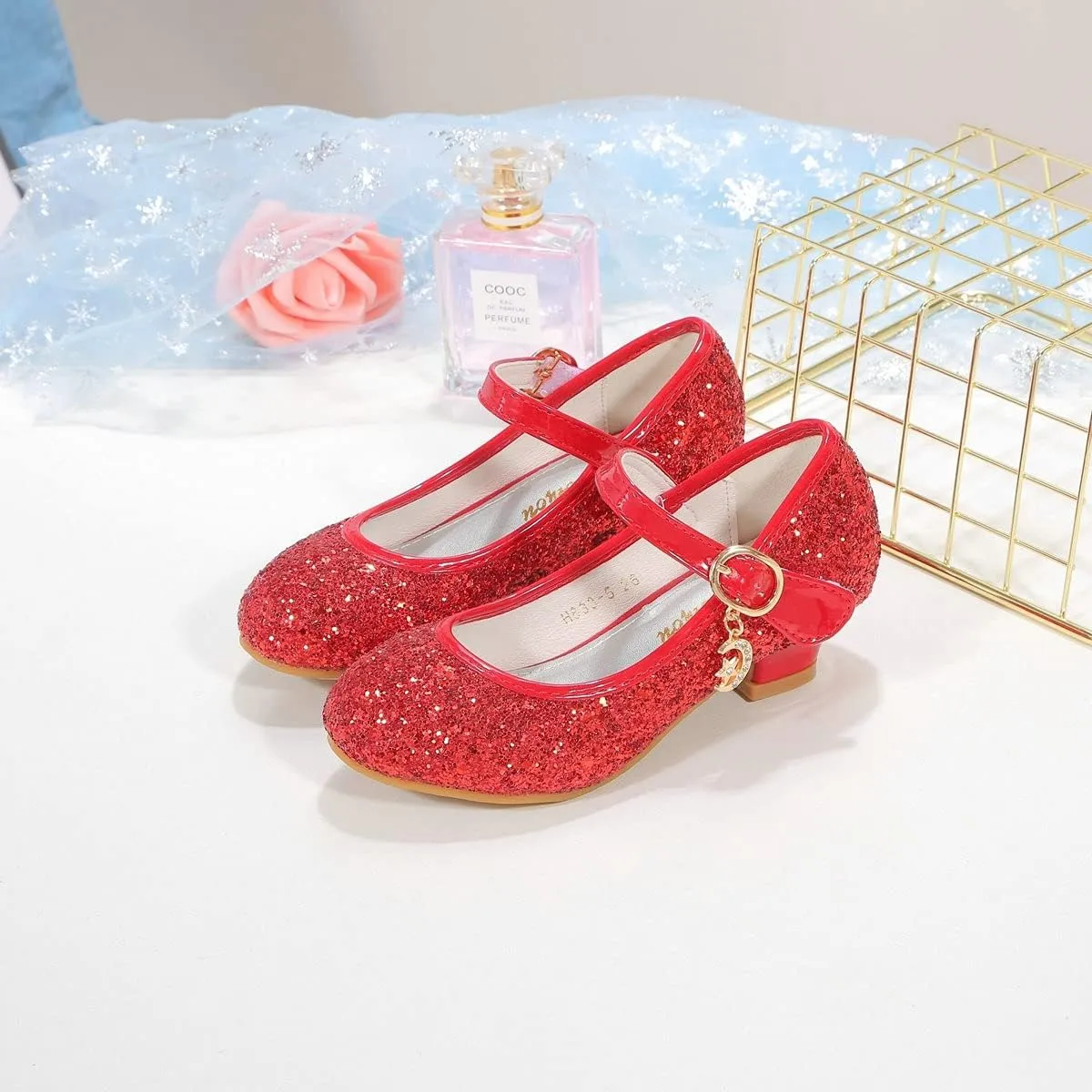 Girls Flats Sparkle Party Mary Jane Princess Dress Shoes