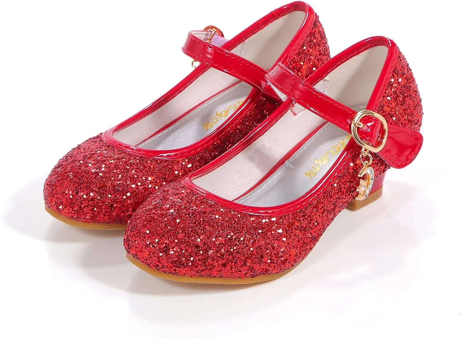 Girls Flats Sparkle Party Mary Jane Princess Dress Shoes