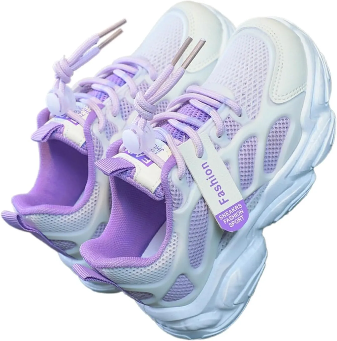 Girls Running Shoes 2025 Summer New Mesh Breathable Sneakers for Kids, Lightweight Sports Shoes with Non-Slip Rubber Sole, Lace-Up Design for School Girls