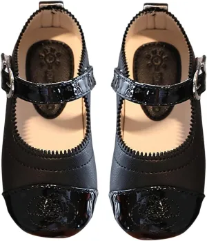 Girls School Uniform Dress Shoes Mary Jane Ballet Flats Wedding Shoes Toddler Little Kid