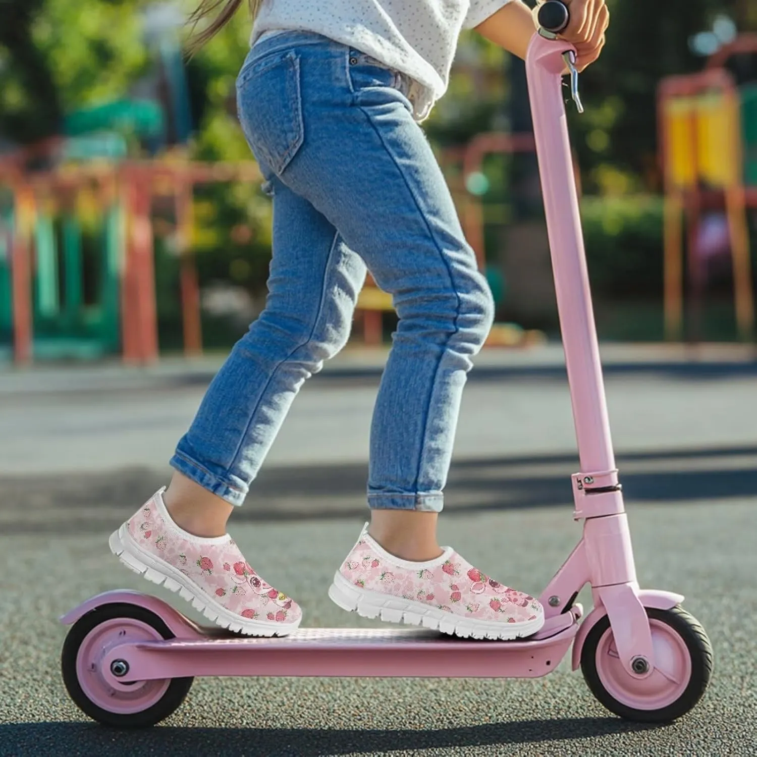 Girls Slip On Shoes Cute Sneakers Casual Kids Running Tennis Shoes