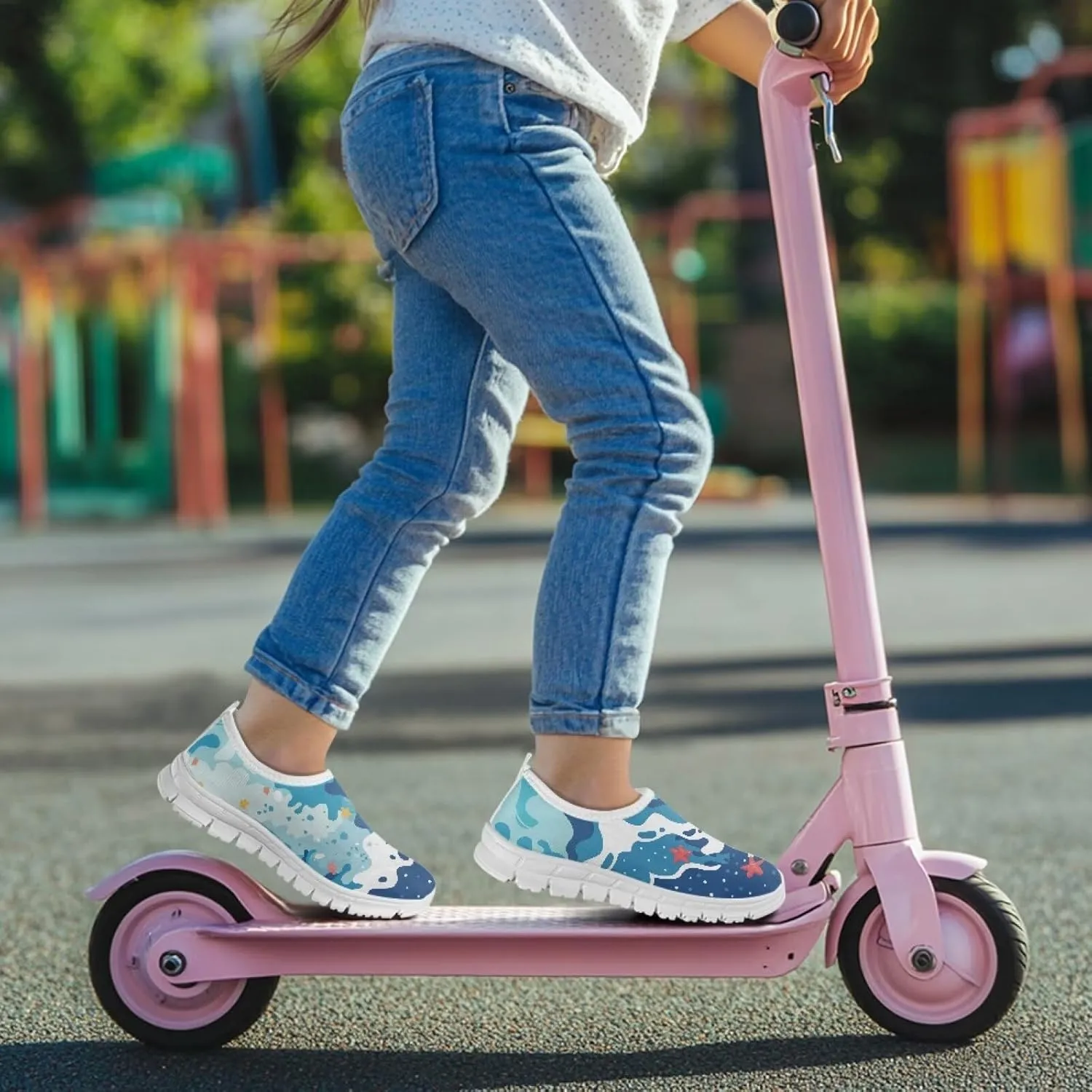 Girls Slip On Shoes Cute Sneakers Casual Kids Running Tennis Shoes