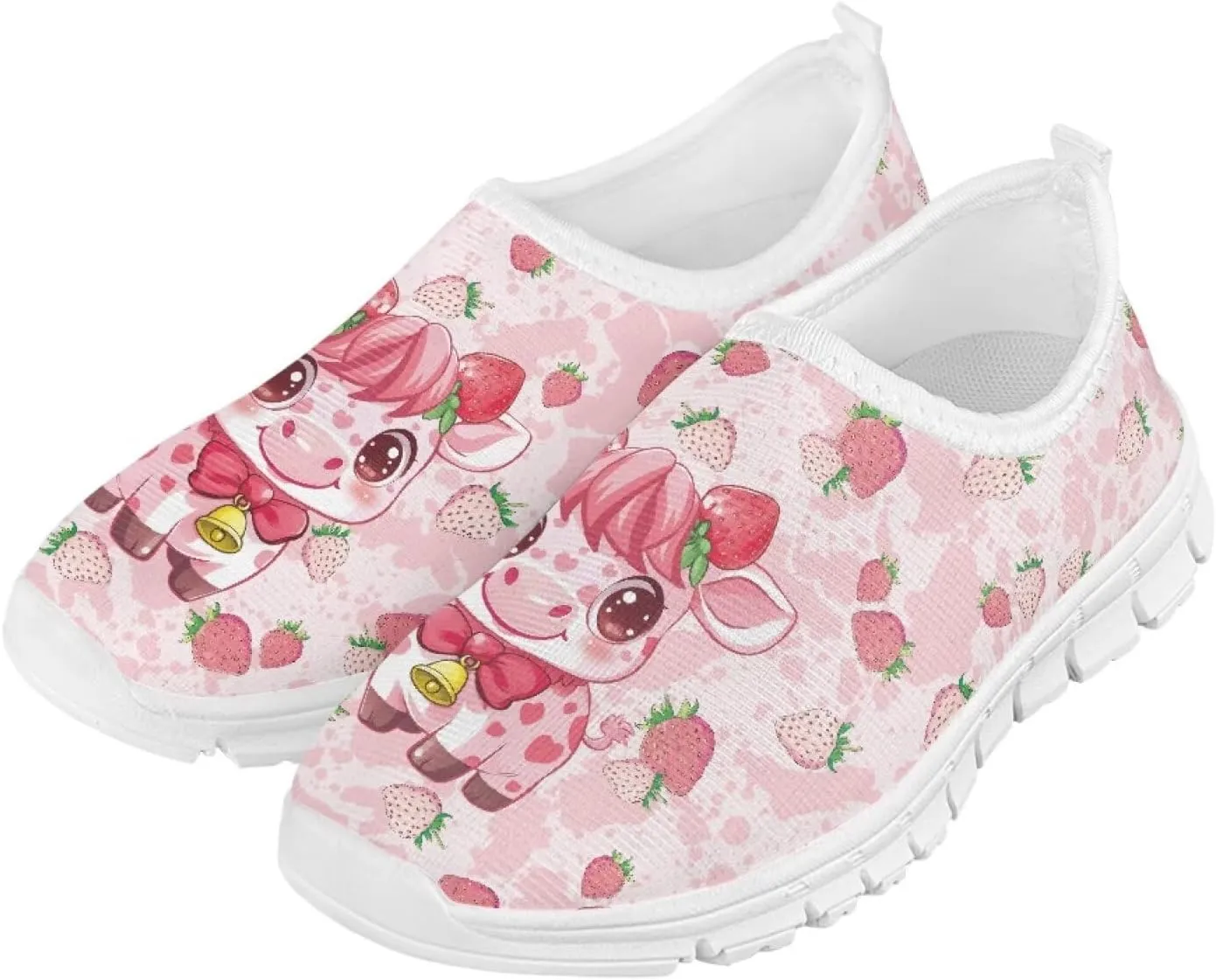 Girls Slip On Shoes Cute Sneakers Casual Kids Running Tennis Shoes