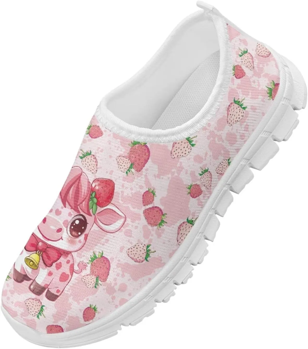 Girls Slip On Shoes Cute Sneakers Casual Kids Running Tennis Shoes