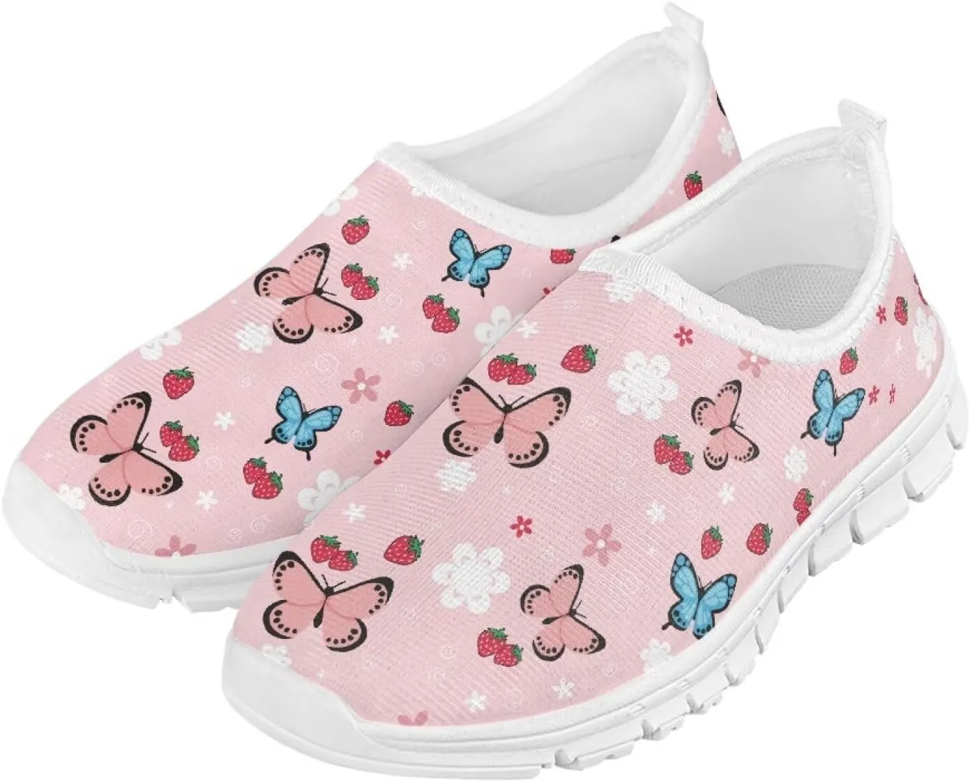 Girls Slip On Shoes Cute Sneakers Kids Tennis Athletic Shoes Footwear
