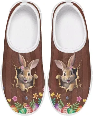 Girls Slip On Sneakers Cute Easter Gifts for Kids Tennis Gym Shoes
