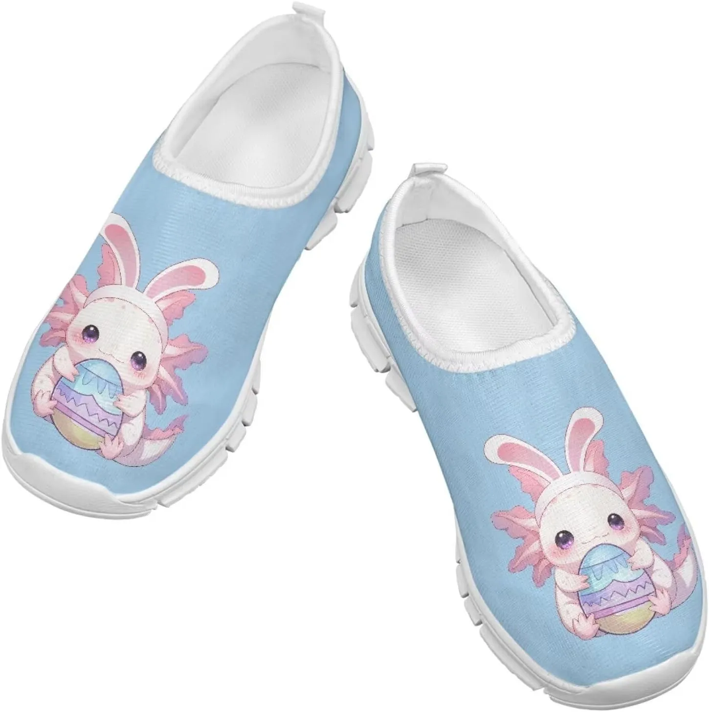 Girls Slip On Sneakers Cute Easter Gifts for Kids Tennis Gym Shoes