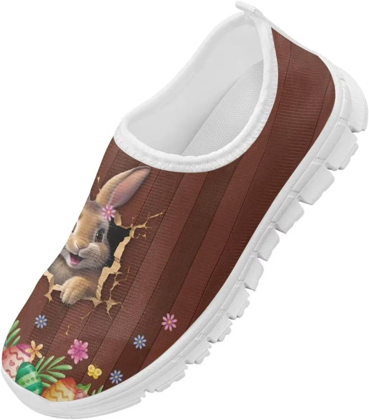 Girls Slip On Sneakers Cute Easter Gifts for Kids Tennis Gym Shoes