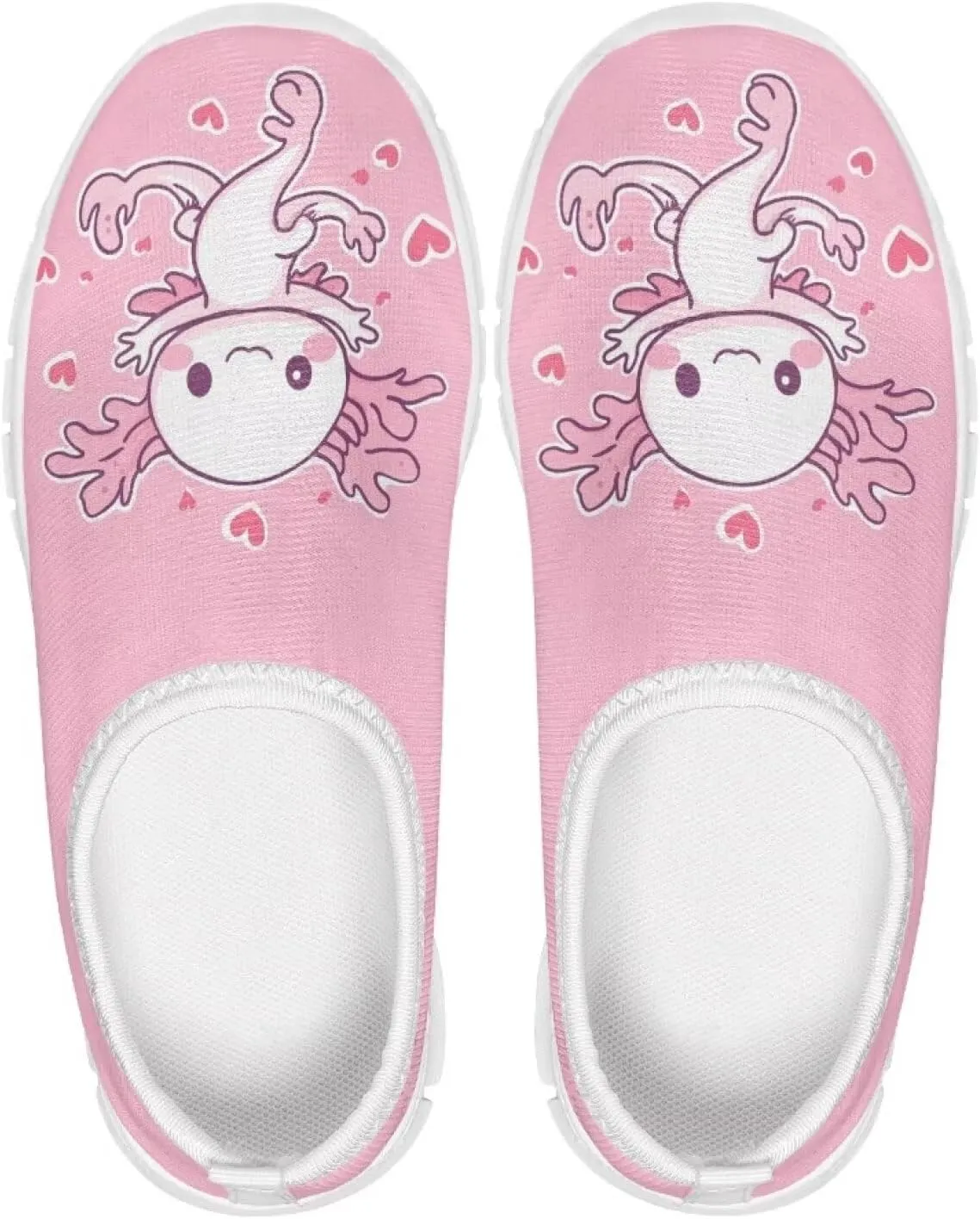 Girls Slip On Sneakers Cute Kids Tennis Running Shoes Axolotl Themed