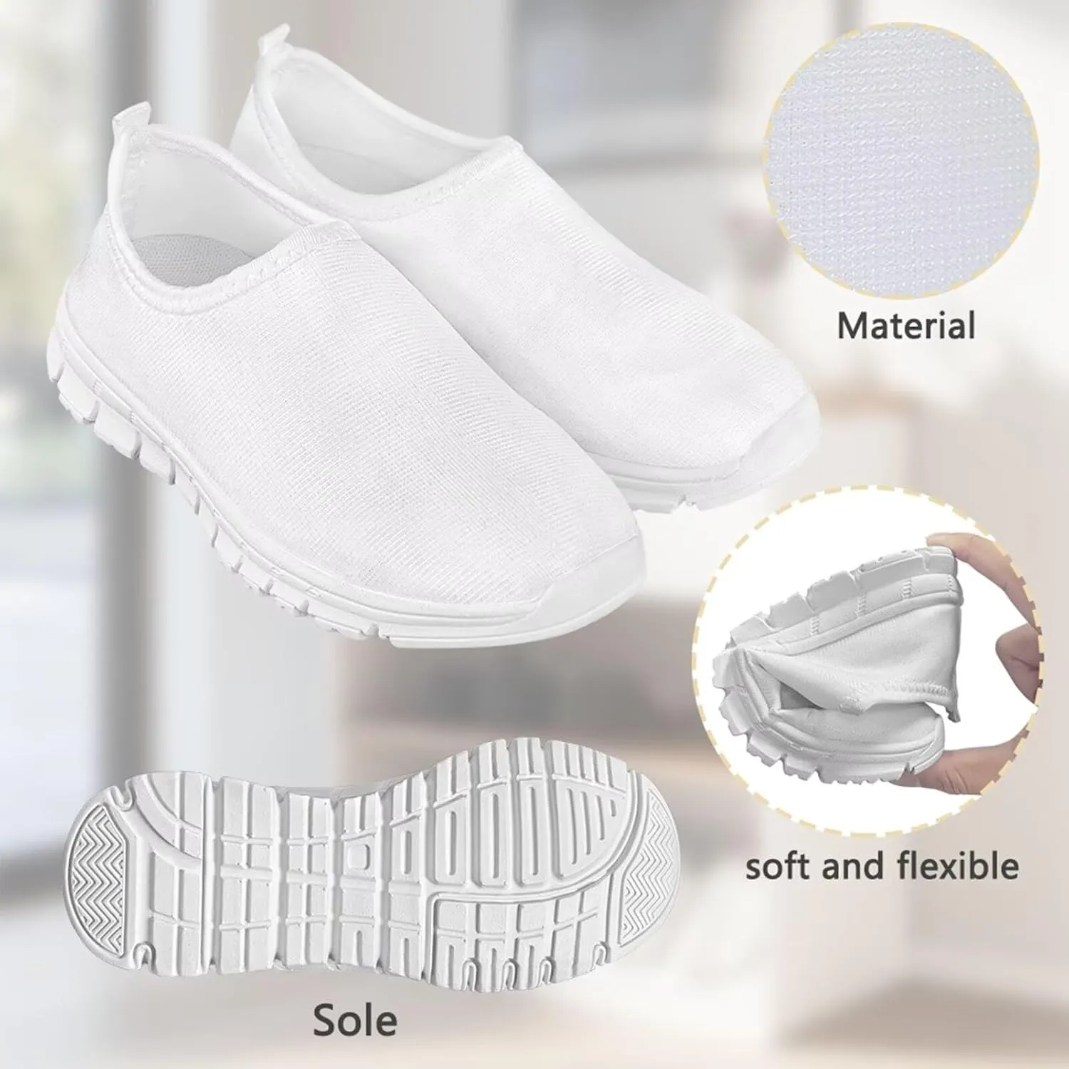 Girls Slip On Sneakers Easter Bunny Shoes for Girls Tennnis Gym Shoes