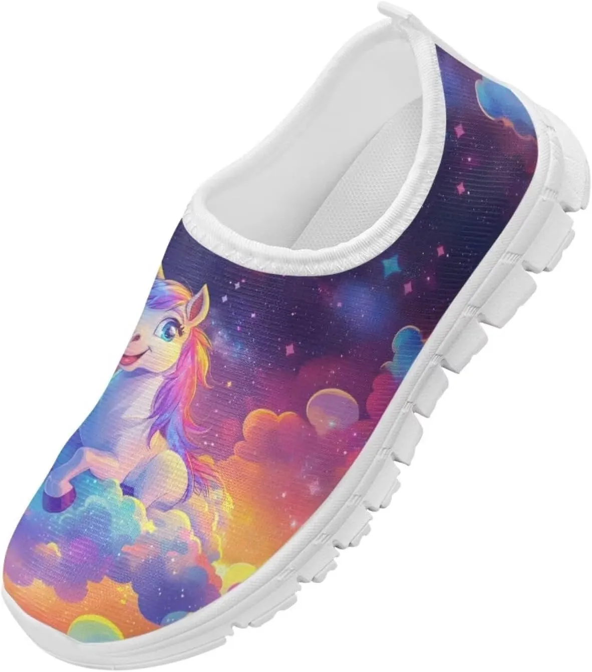 Girls Slip On Sneakers Shoes Animals Themed Kids Tennis Running Shoes