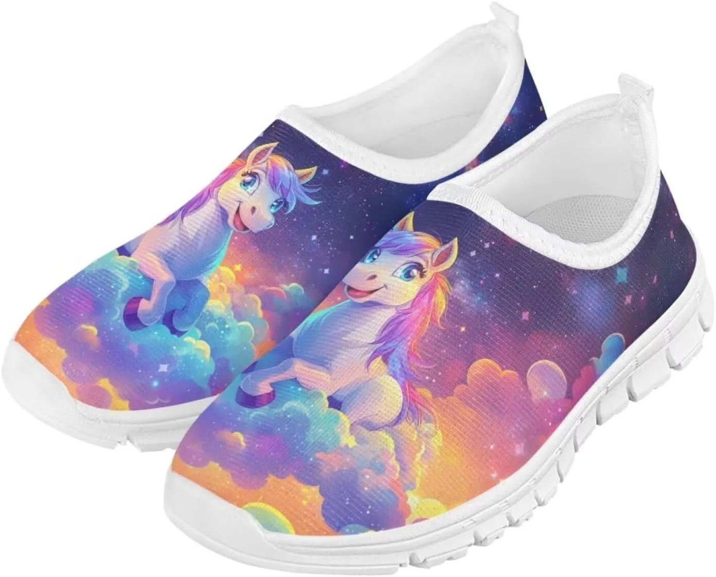 Girls Slip On Sneakers Shoes Animals Themed Kids Tennis Running Shoes