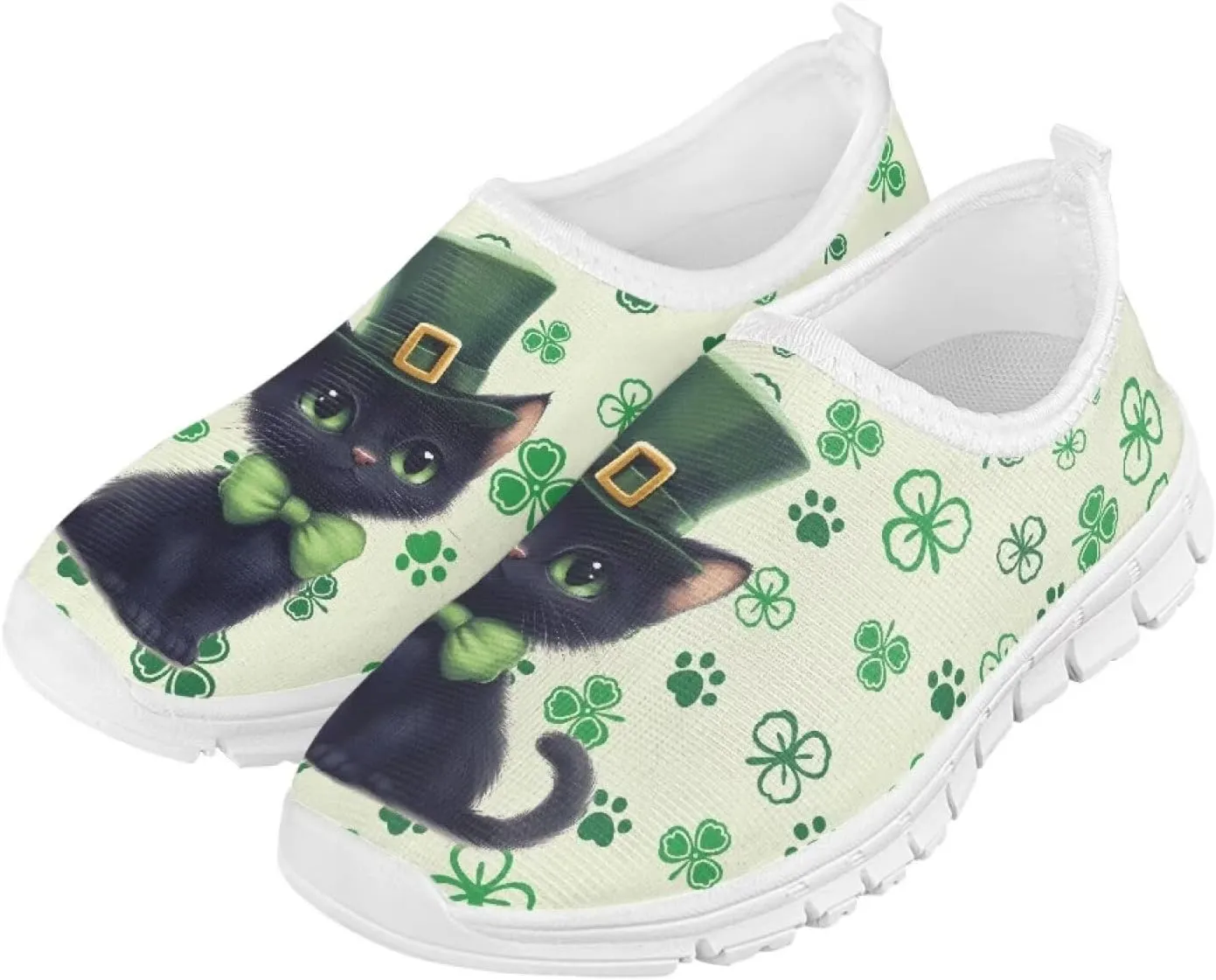 Girls Slip On Sneakers St Patrick's Day Costume Kids Tennis Gym Shoes