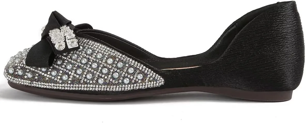 Hee grand Women Square Toe Crystals Shoes Glittering Rhinestone Wedding Dress Shoes Fashion Bridesmaid Shoes