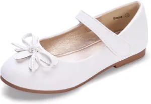 Hehainom Girls Dress Shoes, Flower Toddler/Little Kid Girl Shoes, Bowknot Mary Jane Ballerina Flat Shoes for School Party